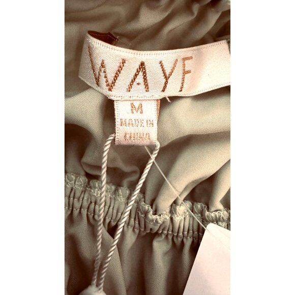 NWT WAYF Womens Medium Pistachio Green Floral Smocked Crop Top Elastic Waist - Picture 4 of 13